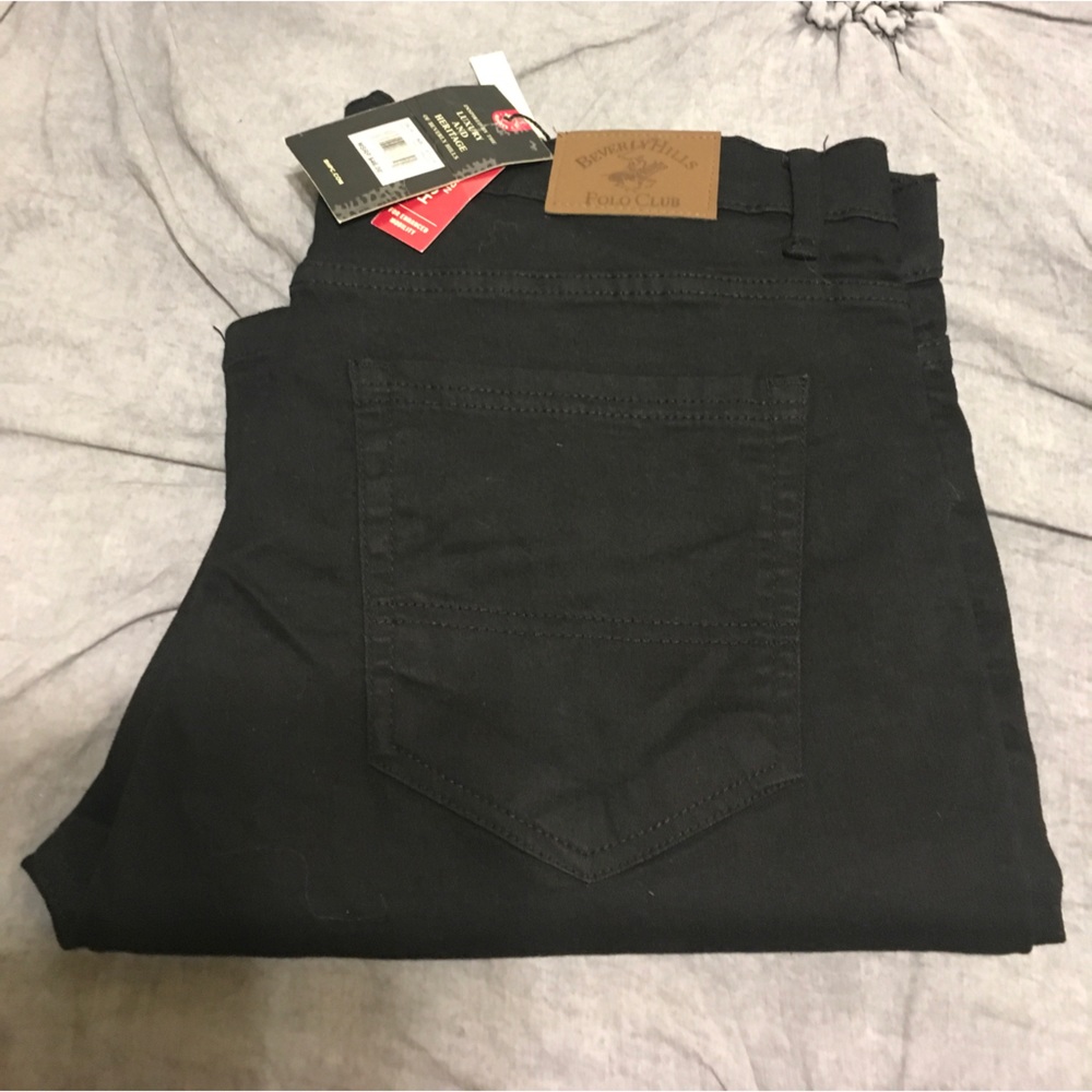 Polo Club Mens Black Jeans 38x32